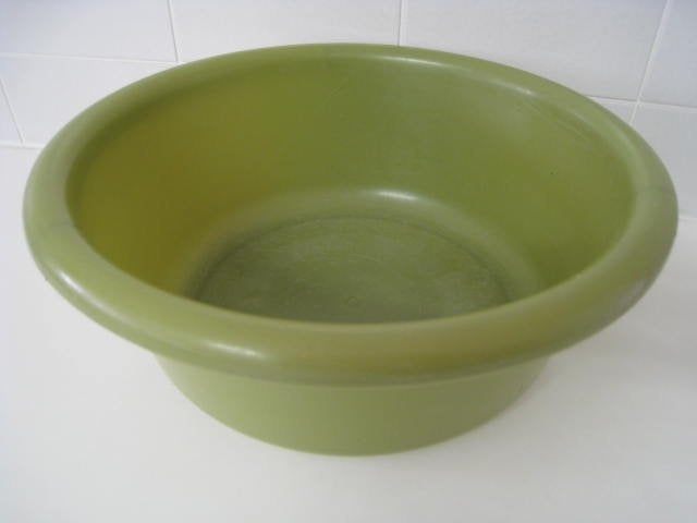 Wastijl, voetbadje groen, diameter 35 x H 13 cm, Ophalen