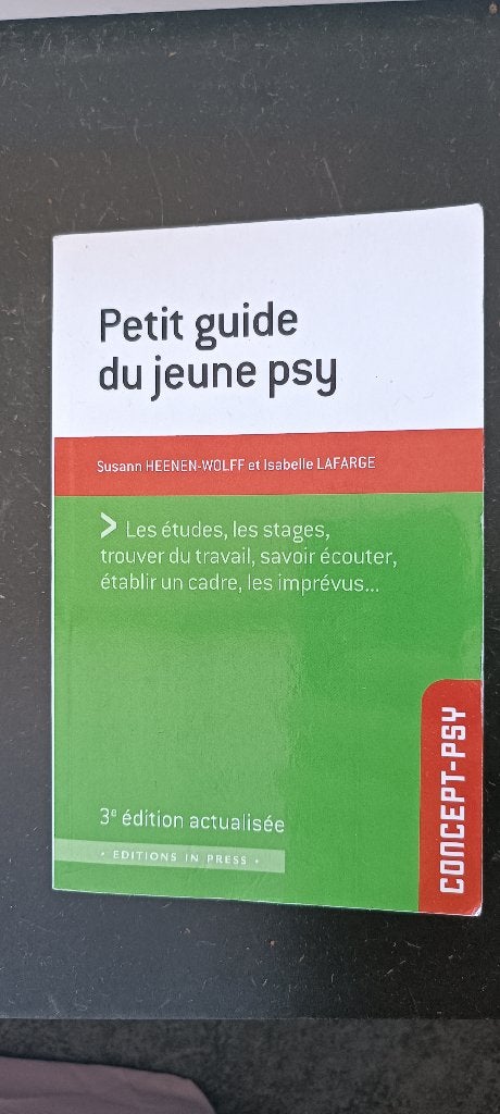 Petit guide du jeune psy – 3e édition actualisée, Concept-psy, Enlèvement ou Envoi, Comme neuf, Autres sujets/thèmes
