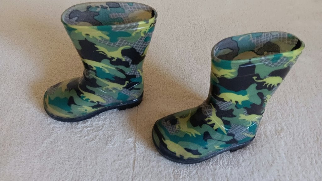 Regenlaarzen dino  maat 22, Ophalen, Gebruikt