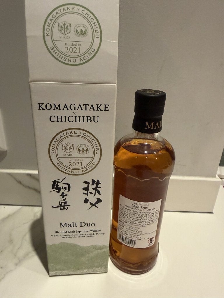 Mars Malt Duo Komagatake x Chichibu 70cl scellee en coffret, Neuf, Autres régions, Enlèvement ou Envoi, Pleine