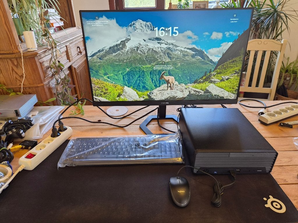 Snelle HP i7 Desktop Set 12e Gen + 27" Philips Monitor, Computers en Software, Ophalen, Met monitor, 512 GB, SSD
