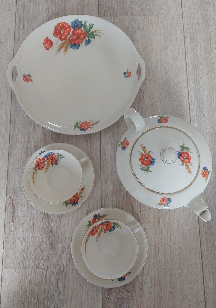 Vintage porselein theeservies 50 Jahre Zeh Scherzer Bavaria, Antiquités & Art, Enlèvement