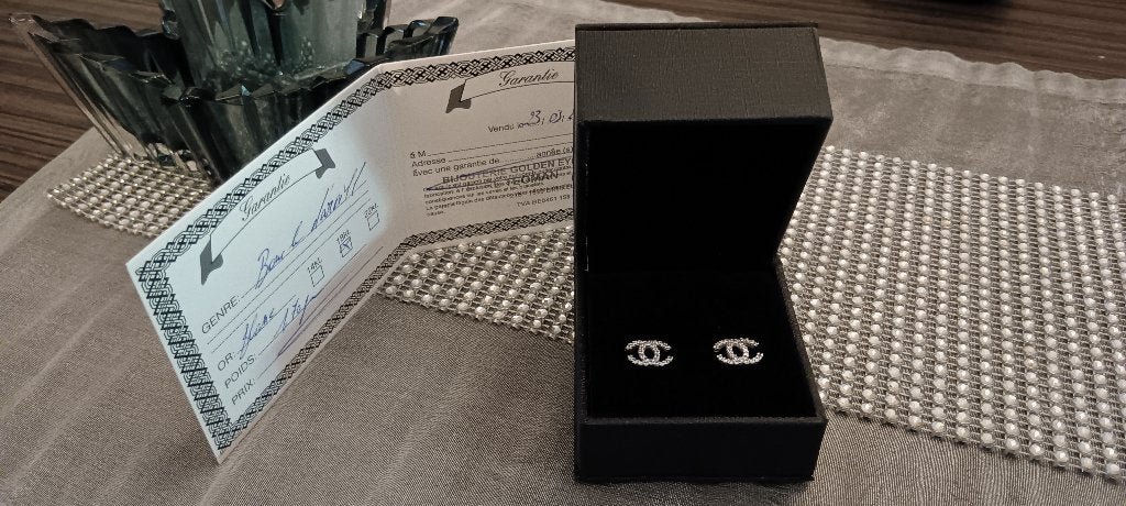 Boucles d'oreilles en or 18k !, Bijoux, Sacs & Beauté, Enlèvement, Comme neuf, Blanc, Or
