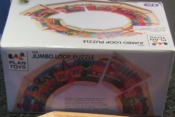 houten grote Jumbo puzzel PlanToys, Kinderen en Baby's, Ophalen of Verzenden, Zo goed als nieuw