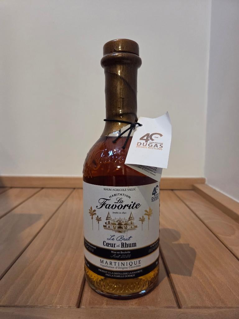 Rum La Favorite Coeur de Rhum Brut 40ans Dugas, Ophalen of Verzenden