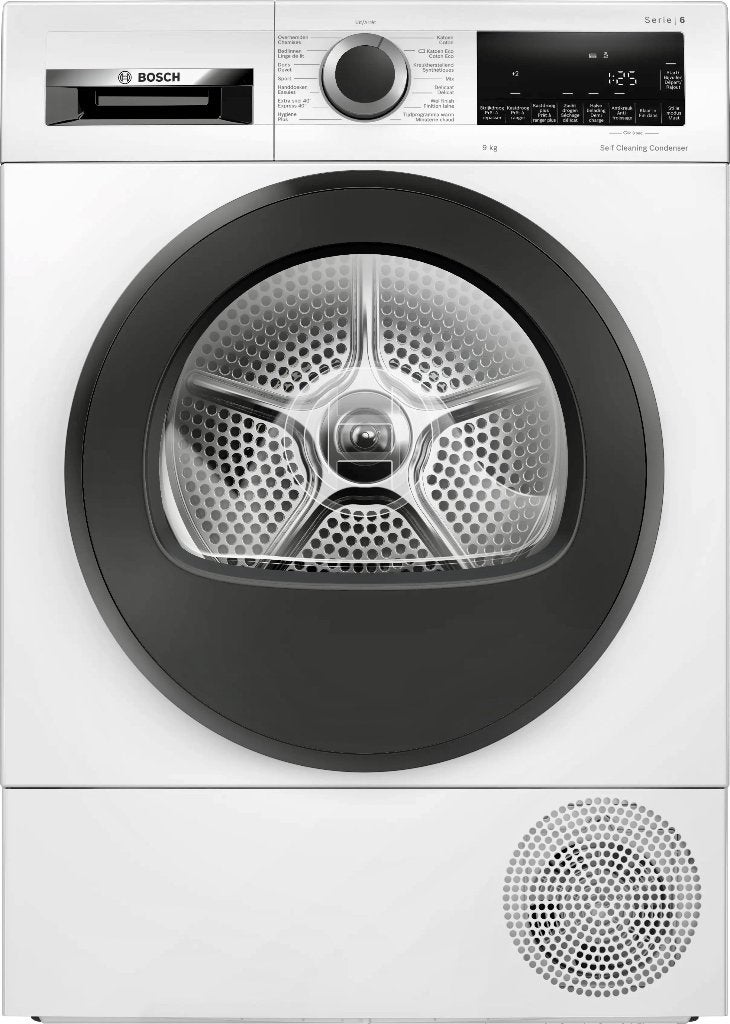 Condenseur autonettoyant Bosch WQG235D8FG série 6, Comme neuf, Chargeur frontal, Enlèvement, À condensation