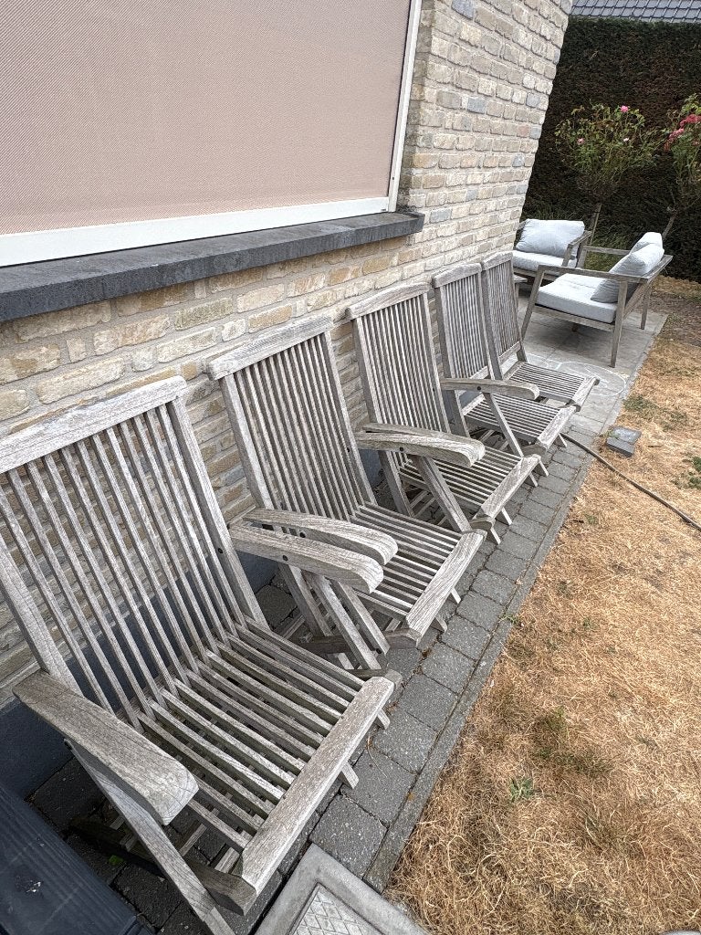 Tuinstoelen, Tuin en Terras, Ophalen, Gebruikt, Hout, Inklapbaar