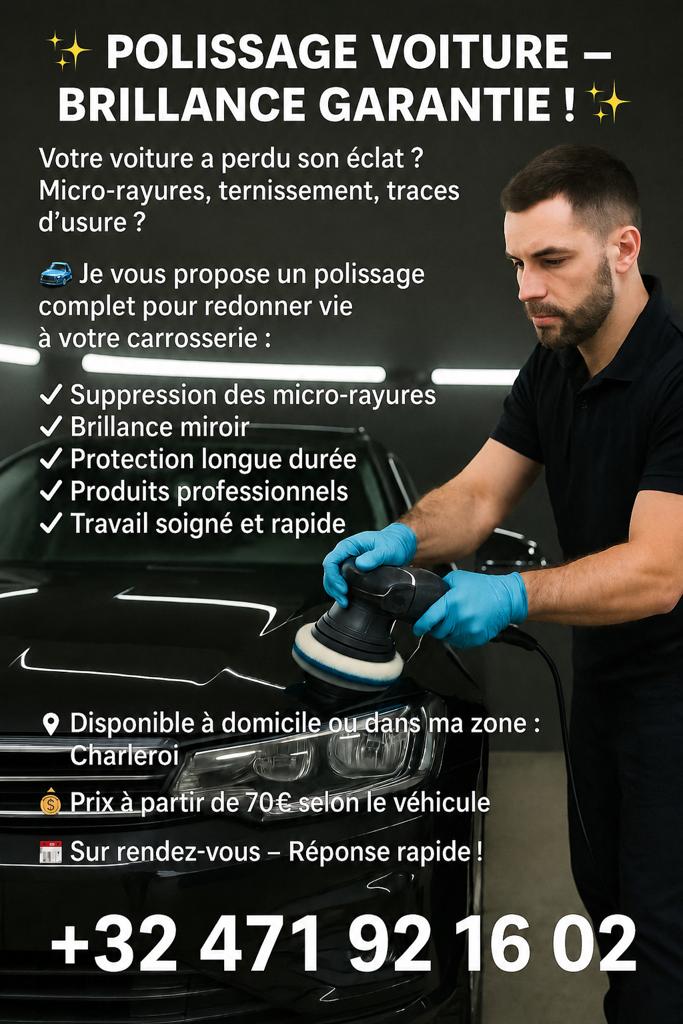 POLISSAGE AUTO – BRILLANCE GARANTIE, Enlèvement