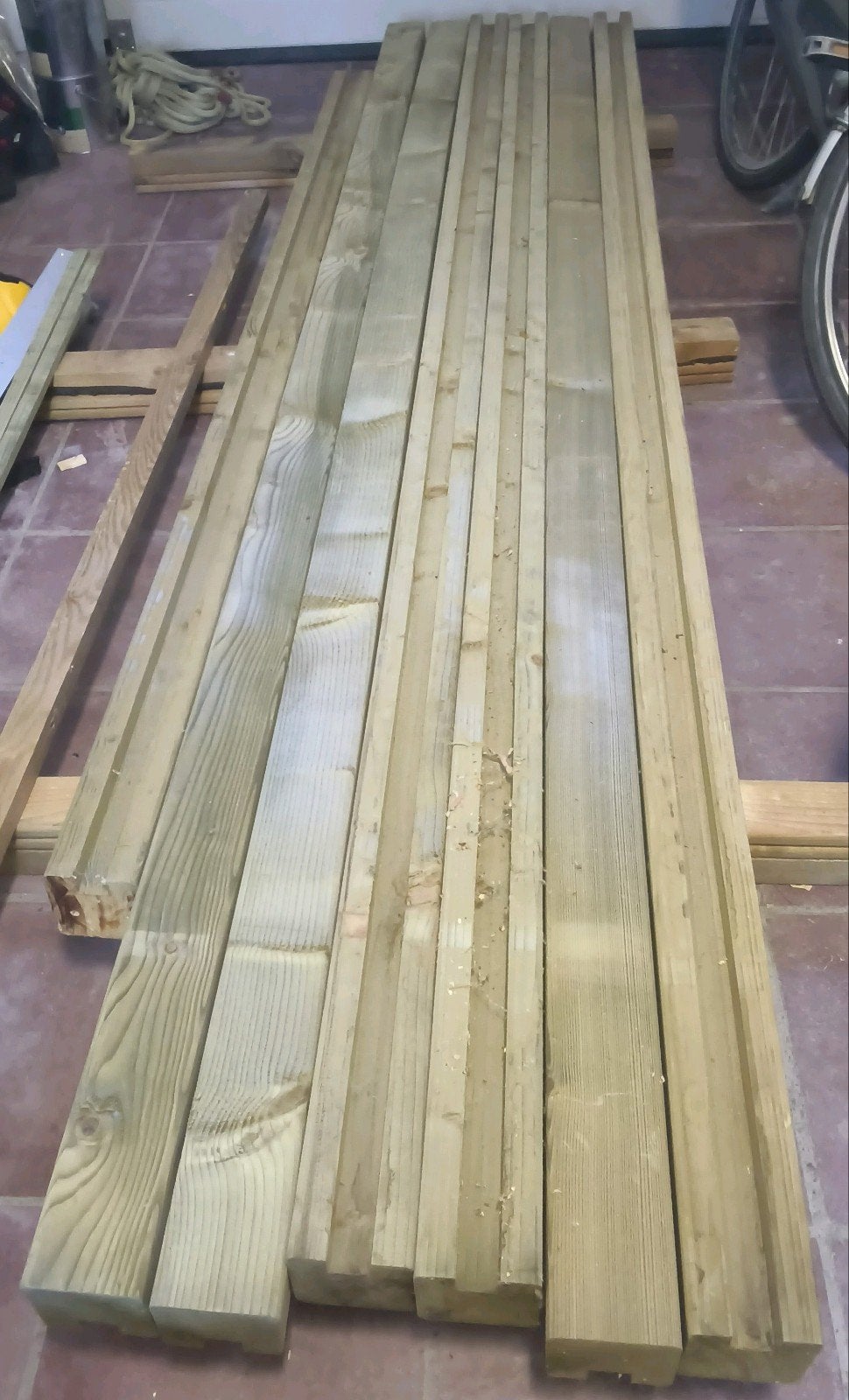 grenen geïmpregneerde eindpalen 270cm 88X88cm, Jardin & Terrasse, Enlèvement, Neuf, 250 cm ou plus, Poteaux