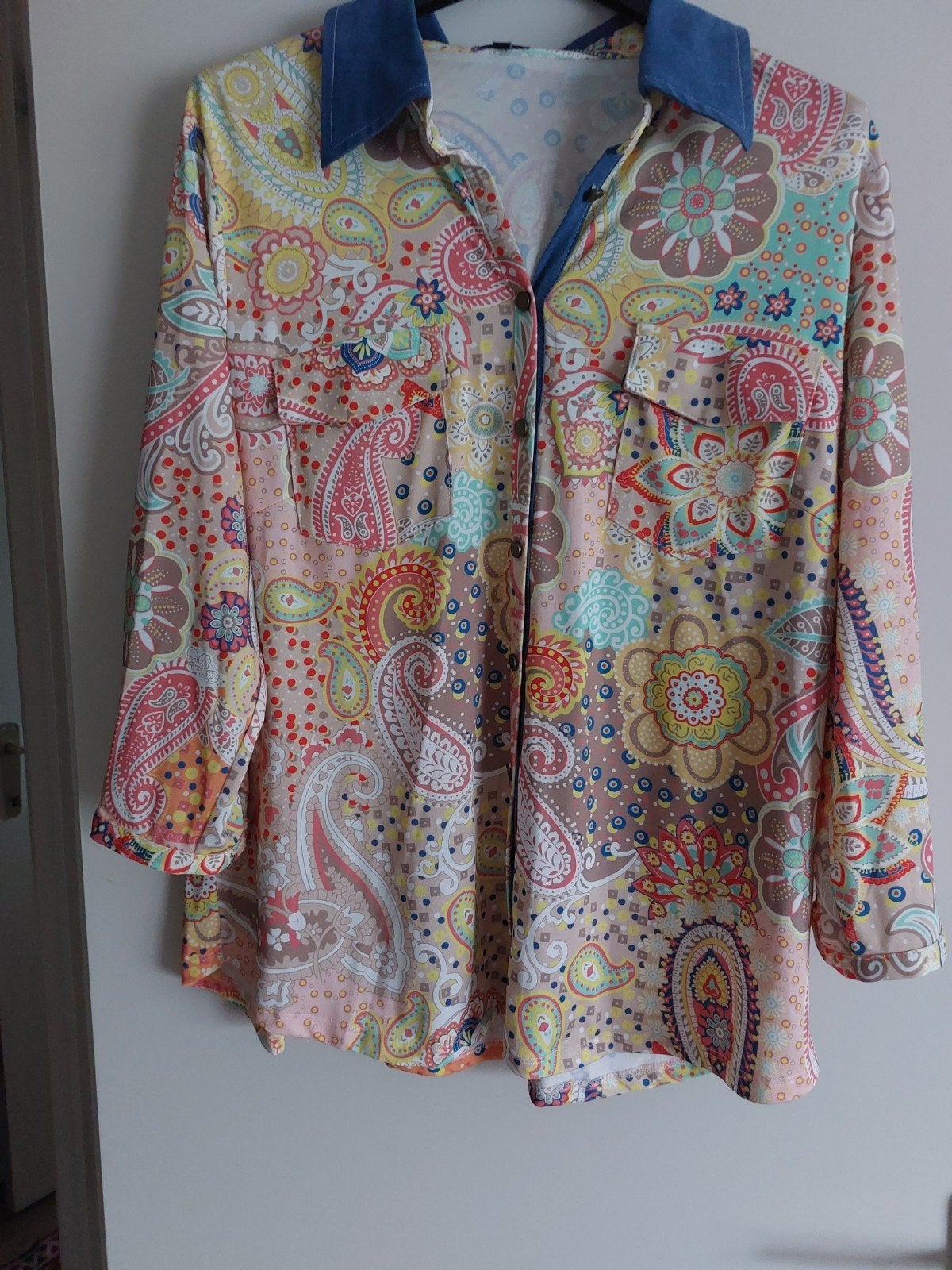 bloed roze blauw met motief maat xxl K Design, Kleding | Dames, K-design, Blauw, Maat 46/48 (XL) of groter, Ophalen of Verzenden