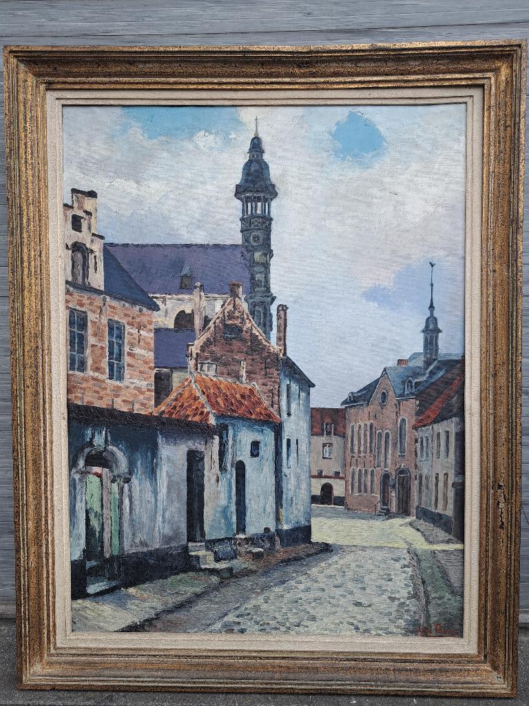 huile sur toile beguinage de lierre signe a de prince, Enlèvement