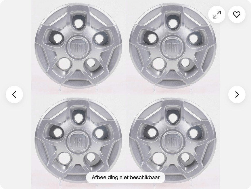 Fiat Ducato set wieldoppen klein model, Auto diversen, Wieldoppen, Gebruikt, Ophalen of Verzenden