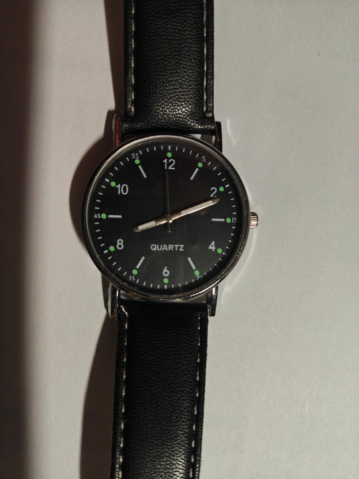 Lichtgevend kwartshorloge, NIEUW, Handtassen en Accessoires, Horloges | Heren, Overige merken, Leer, Staal, Polshorloge