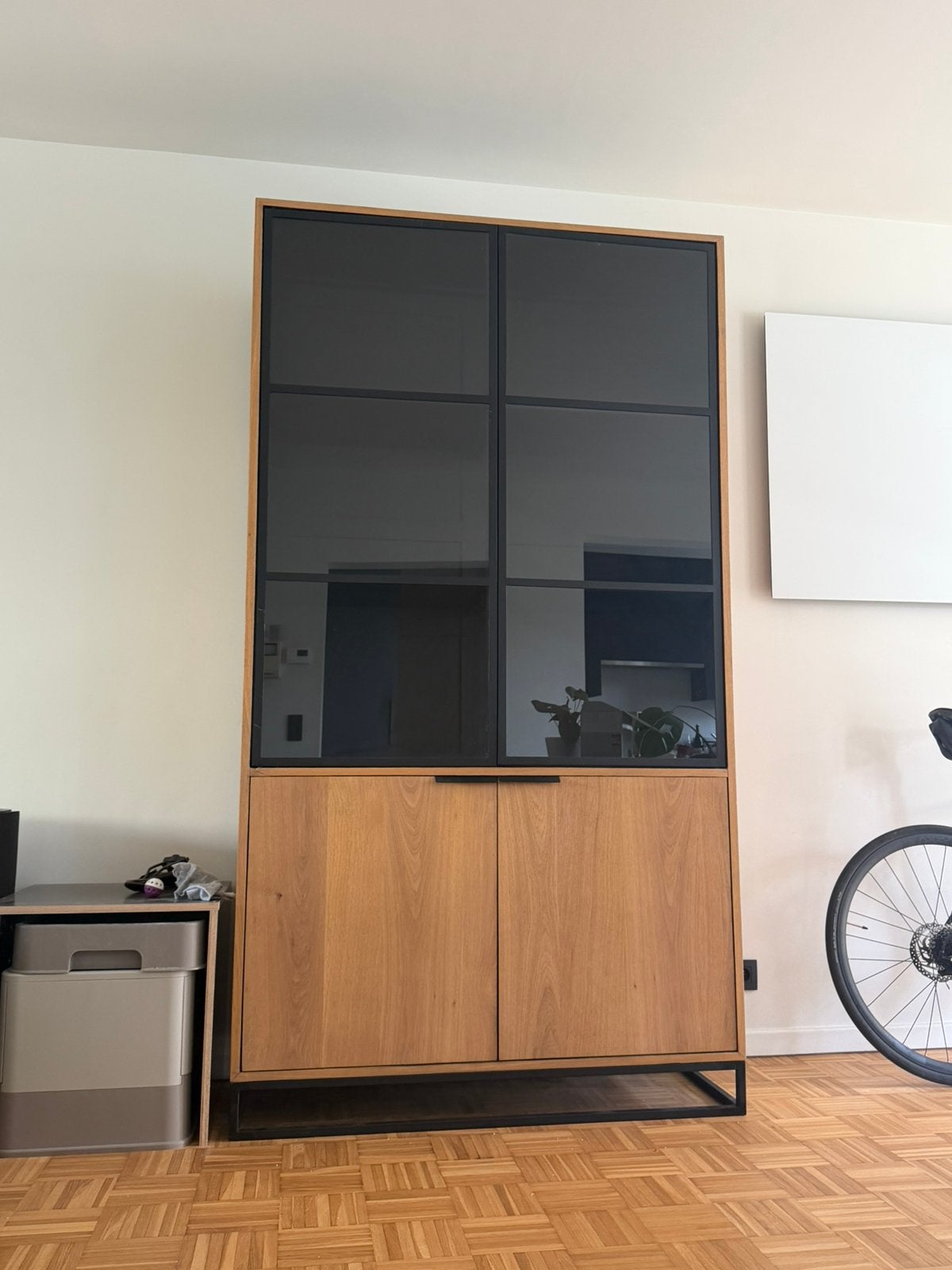 Vitrinekast, 25 à 50 cm, Avec tablette(s), 100 à 150 cm, Enlèvement