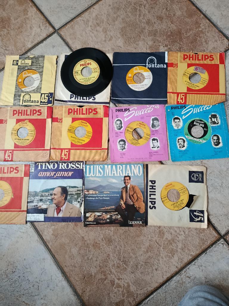 Set van 12 oude singles, Gebruikt, Voor 1960, 7 inch, Single
