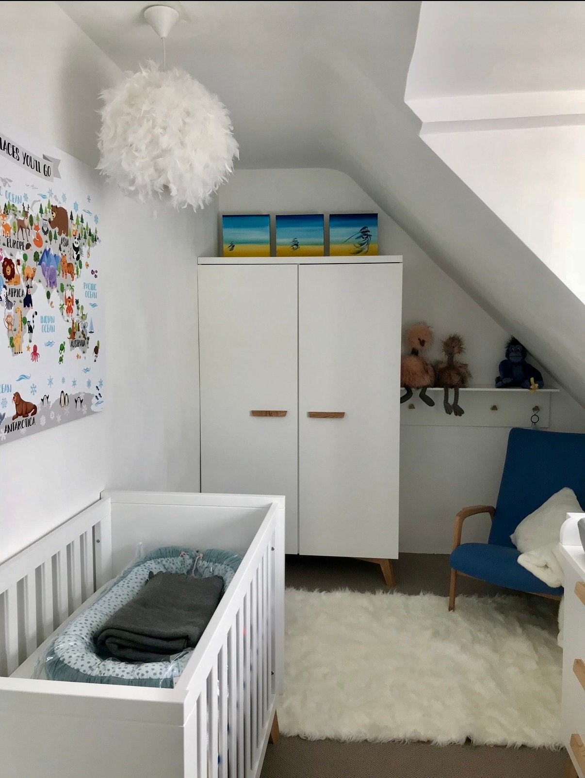 TWF Mika babykamer/ kinderkamer, volledig, wit en licht hout, Kinderen en Baby's, Ophalen, Gebruikt, Jongetje of Meisje