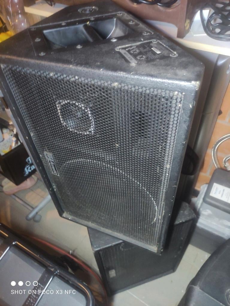 Dj set vintage 2x 400w+ baskast, Audio, Tv en Foto, Luidsprekerboxen, Ophalen of Verzenden
