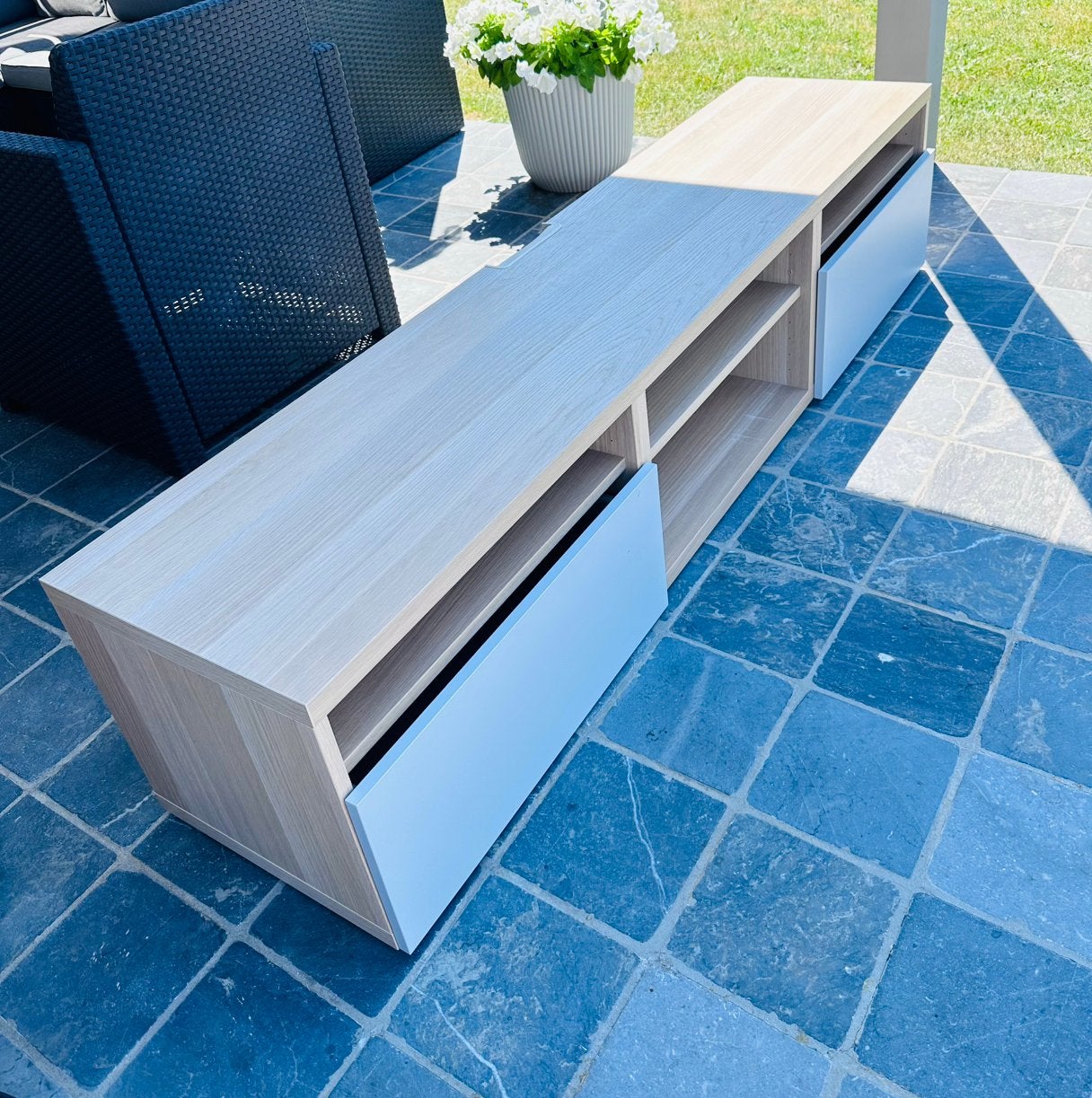 Meuble TV IKEA BESTÅ 180 cm, Enlèvement, Comme neuf, 150 à 200 cm