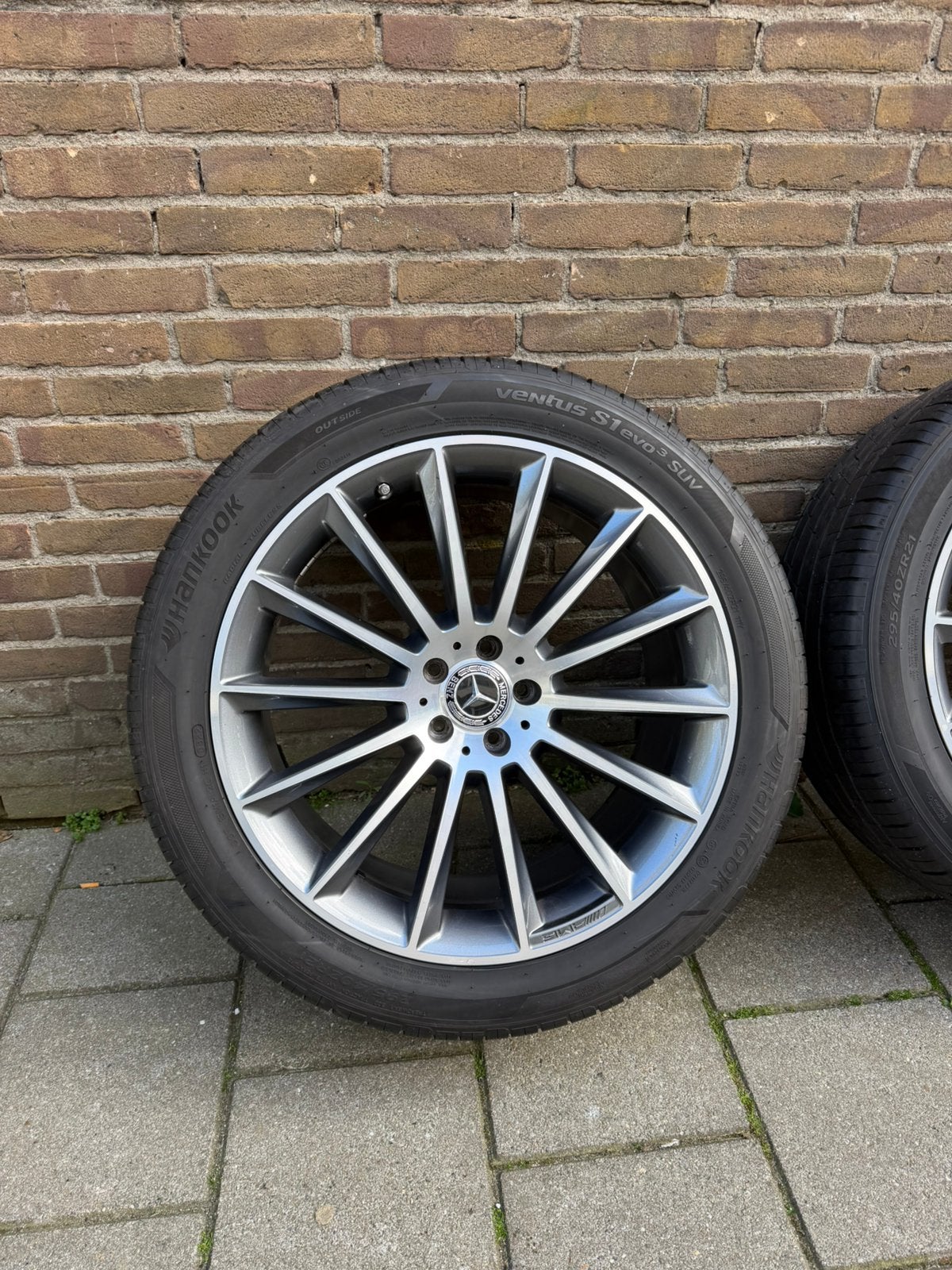 Originele Mercedes GL GLS 63 velgenset met Hankook zomer., Auto-onderdelen, Banden en Velgen, Ophalen, 21 inch, Zomerbanden, Banden en Velgen