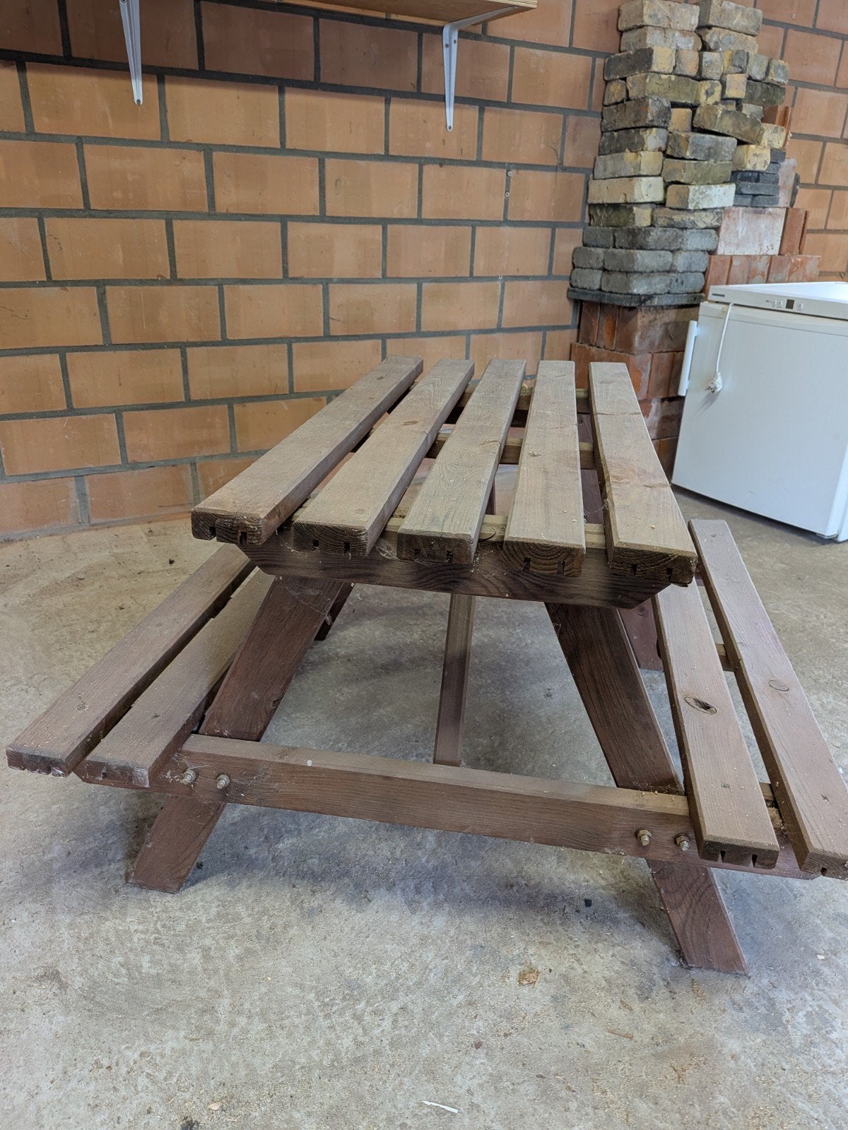 Kinder picknickbank, Gebruikt, Rechthoekig, Hout, Ophalen