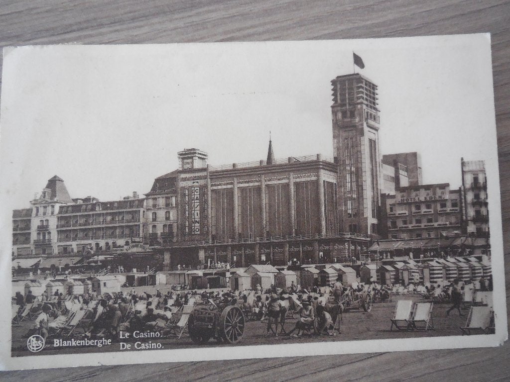 postkaart Blankenberge Casino, Verzenden, 1940 tot 1960, Gelopen, West-Vlaanderen