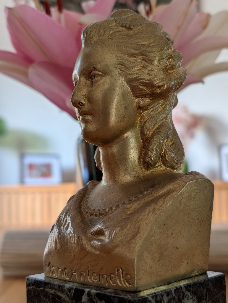 Buste bronze de Marie Antoinette ancien antiquité Louis XVI, Ophalen of Verzenden, Brons