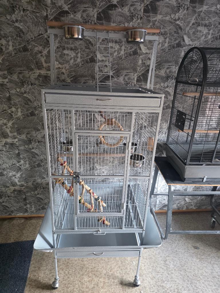 Papegaaikooi, Dieren en Toebehoren, Ophalen, Zo goed als nieuw, Aluminium, Vogelkooi