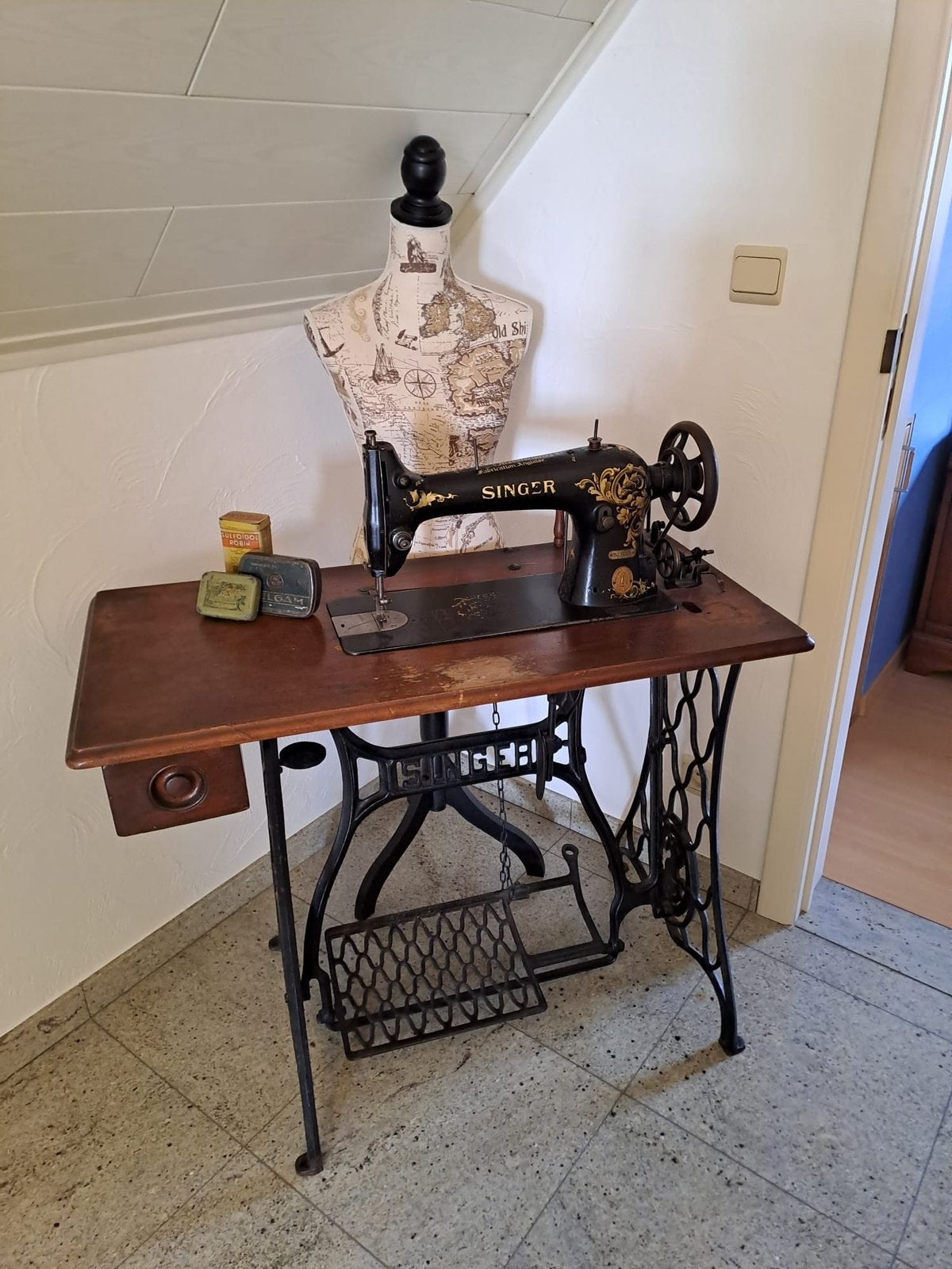 Decoratief naai machine, Ophalen