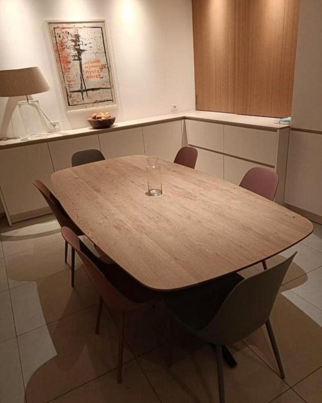 Table ovale (chêne) avec bord arrondi, Enlèvement, Ovale