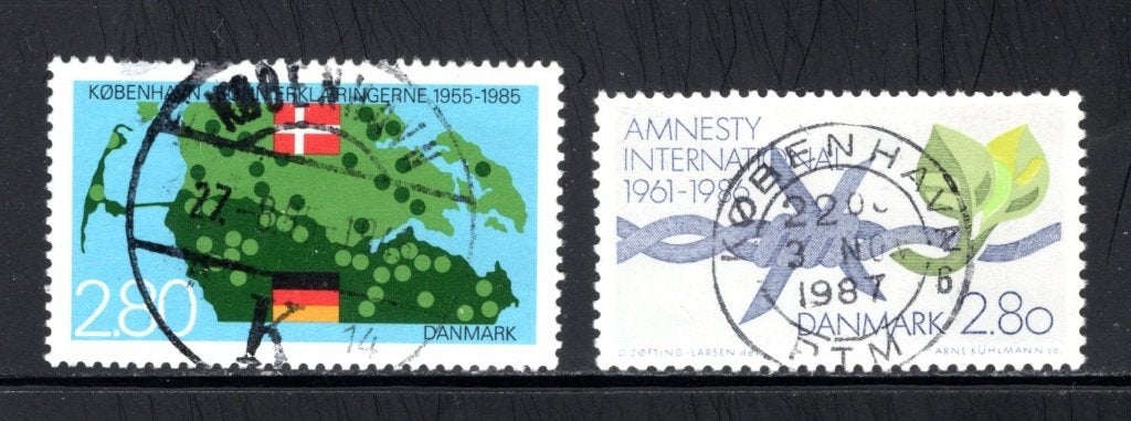 DANEMARK Lot, année 1986, estampillé, Envoi, Danemark, Affranchi
