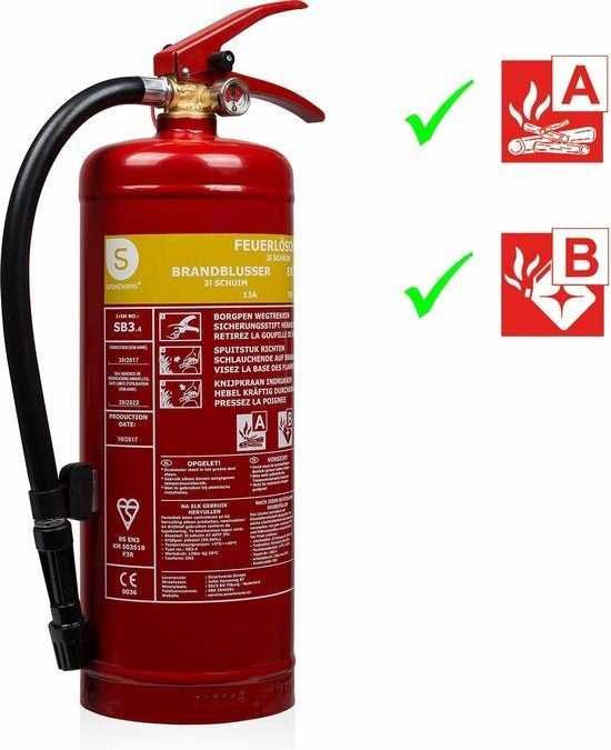 2 brandblussers 3 liter schuim., Huis en Inrichting, Brandblussers en Brandkasten, Ophalen, Brandblusser