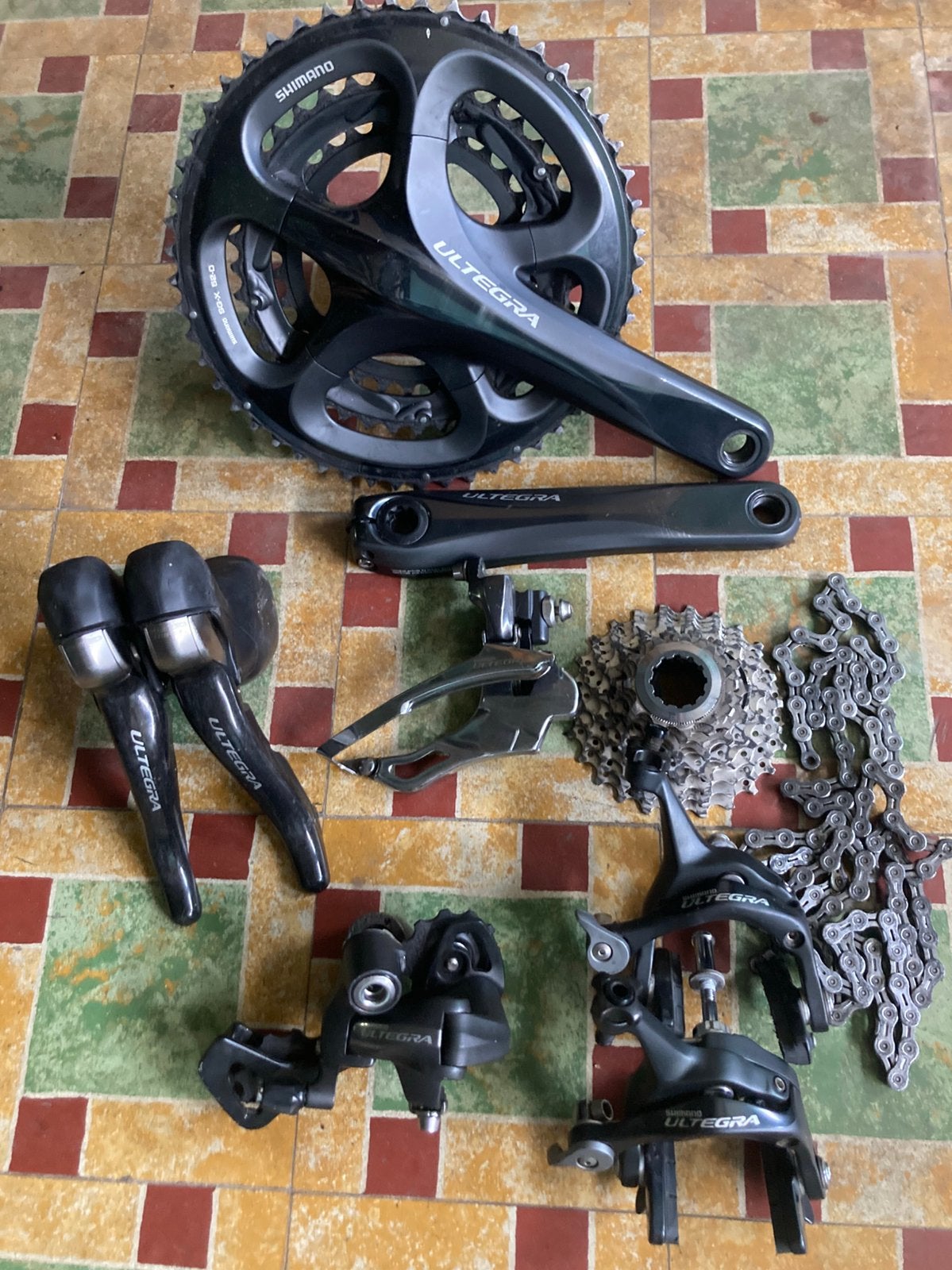 Groupe de vélo de route Shimano Ultegra, Autres marques, Frein sur jante, Enlèvement ou Envoi, Aluminium