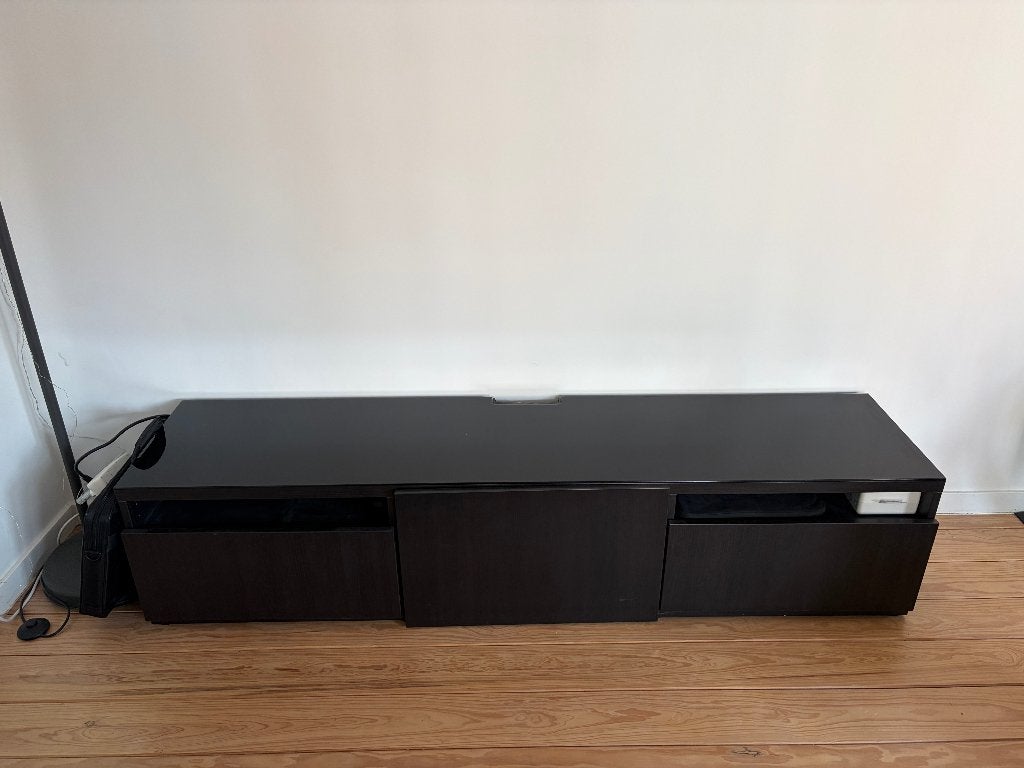 meuble tv, Maison & Meubles, 25 à 50 cm, Moins de 100 cm, Comme neuf, Verre