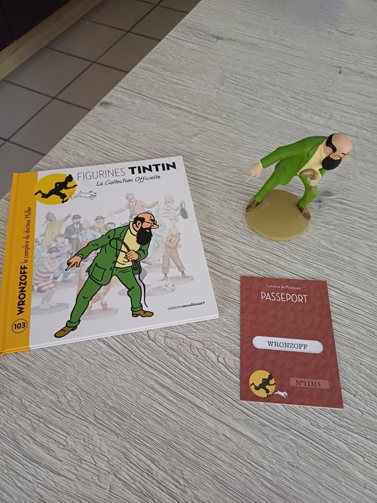 Wronzoff-figuur Moulinsart Officiële collectie, Ophalen of Verzenden, Kuifje, Zo goed als nieuw, Beeldje of Figuurtje