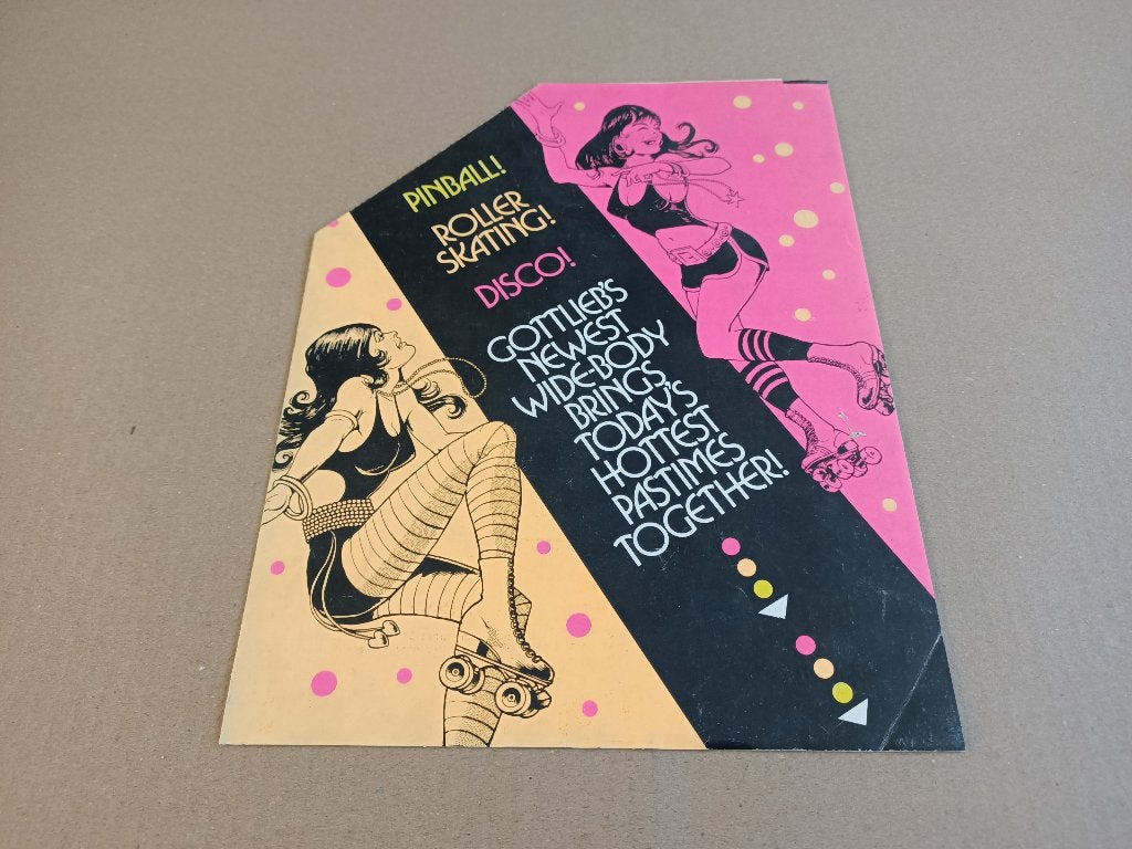 Flyer/ Folder: Gottlieb Roller Disco (1979) Flipperkast, Envoi, Flipper (jeu), Gottlieb
