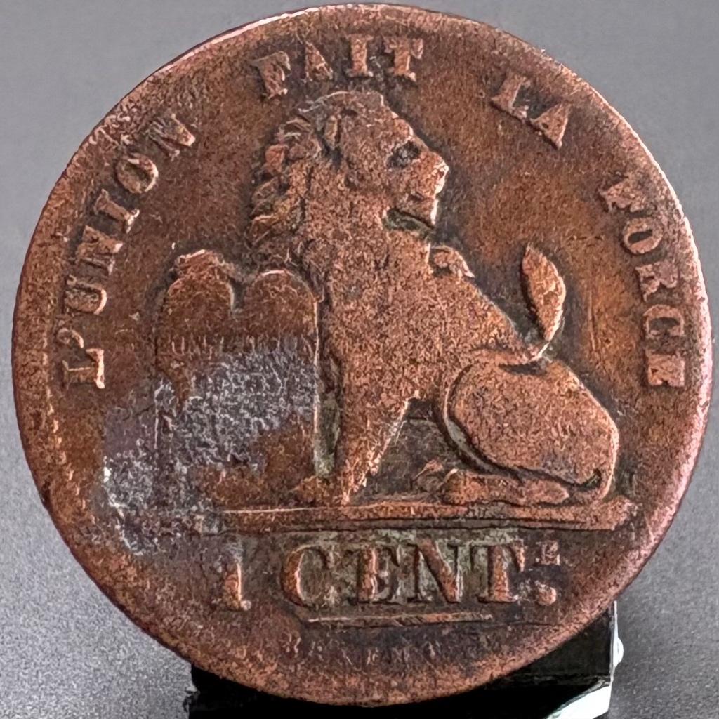 1 Centime - Koper - Belgische Leeuw LPII - 1869, Timbres & Monnaies, Monnaies | Belgique, Monnaie en vrac, Métal, Enlèvement ou Envoi