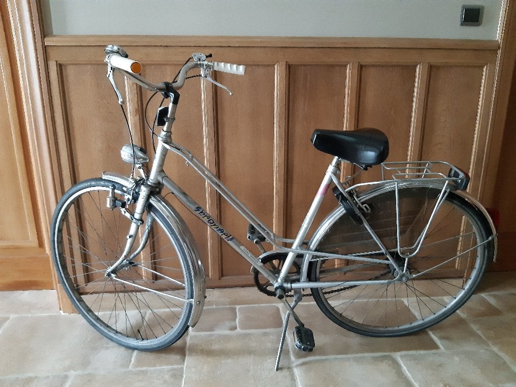 klassieke damesfiets, Fietsen en Brommers, Fietsen | Dames | Damesfietsen, Ophalen, Gebruikt, Schijfrem, Versnellingen