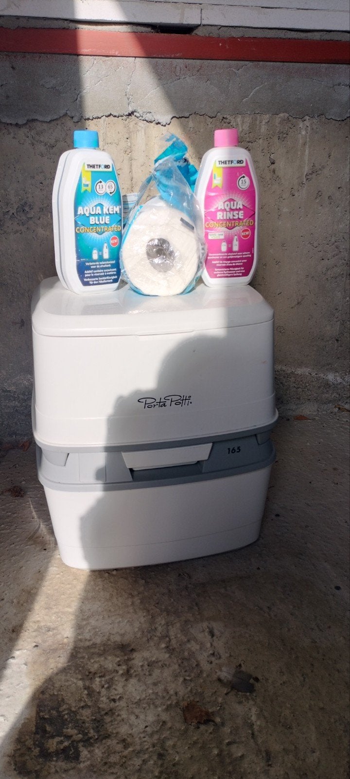 Porta potti, Ophalen, Zo goed als nieuw