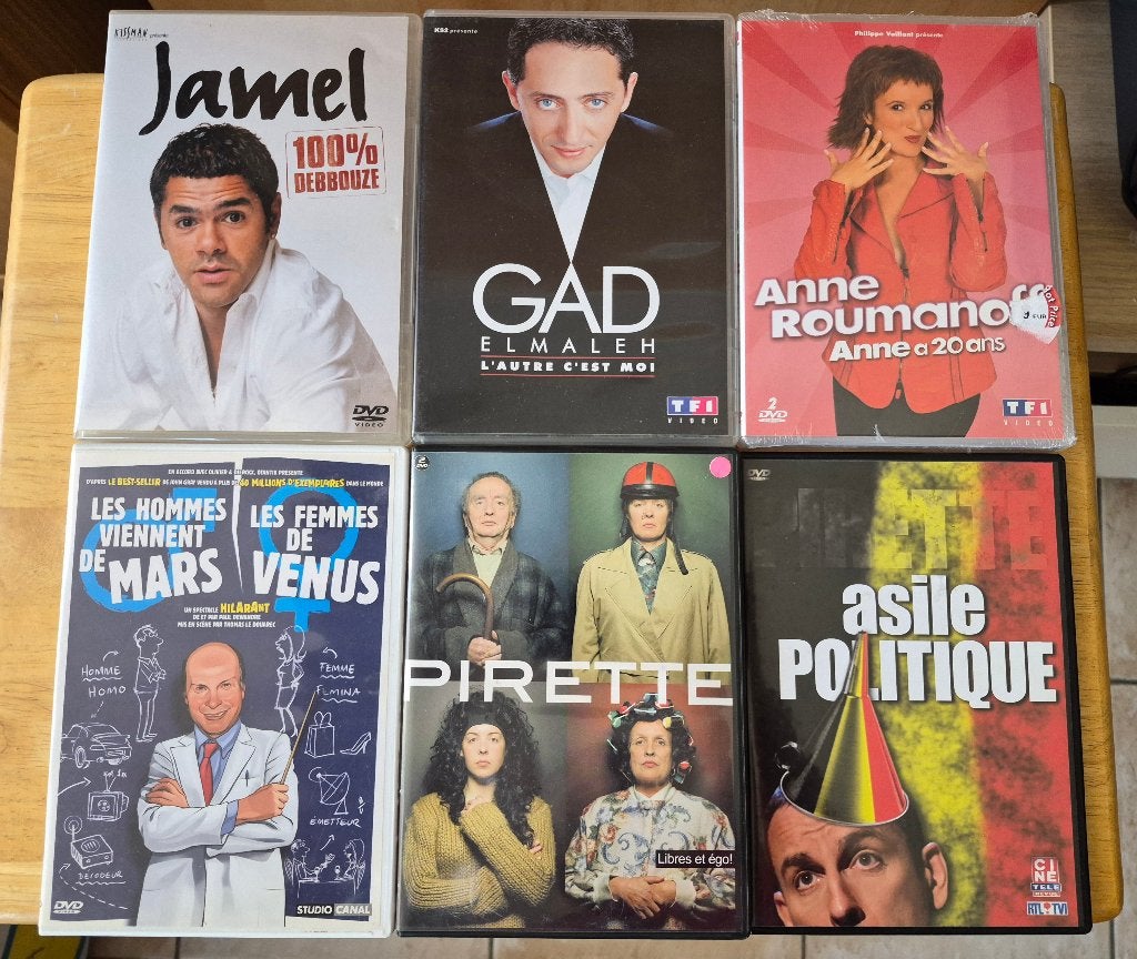 Lot DVD humoristes (2€ pièce), Enlèvement, Français, Stand-up ou Spectacle de théâtre