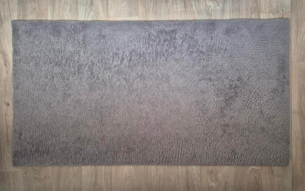 Grijs hoogpolig vloerkleed – Dinarsu Loft 80x150 cm, 100 tot 150 cm, Grijs, Rechthoekig, 50 tot 100 cm