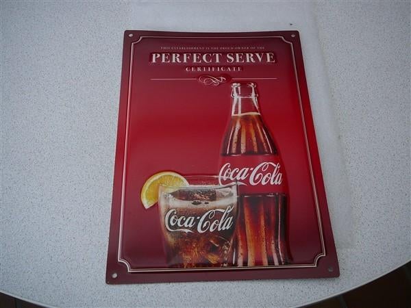 Metalen plaat Coca Cola, Verzamelen, Ophalen, Nieuw, Reclamebord