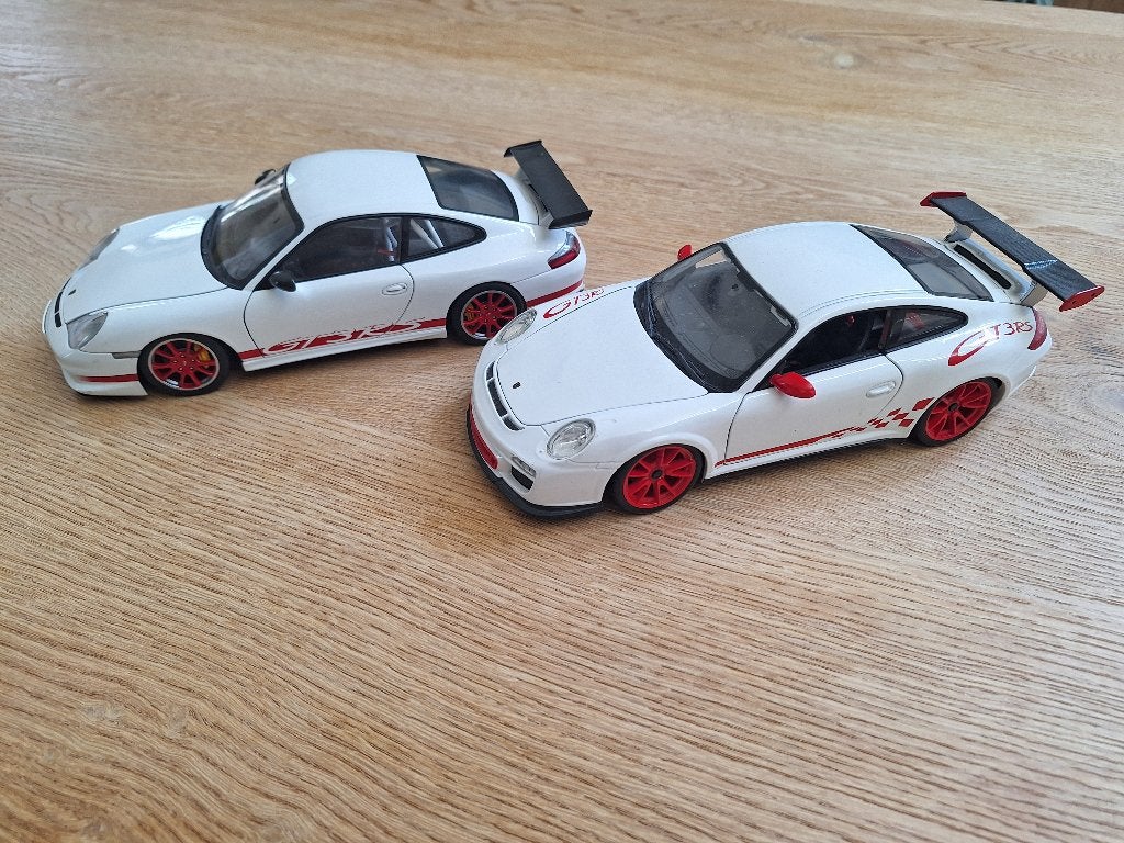 2x Porsche 911 (996+997) GT3 RS 1/18, Ophalen of Verzenden, Zo goed als nieuw, Auto, Autoart