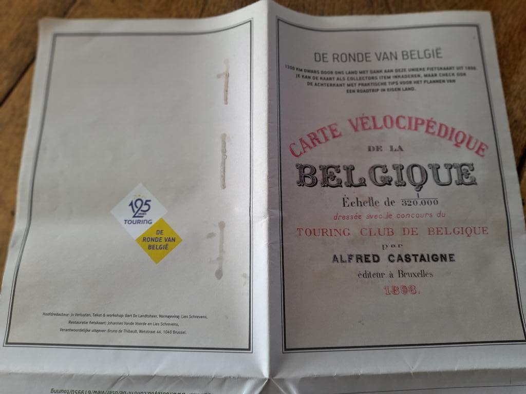 reproduction carte velocipedique Alfred Castaigne, Enlèvement ou Envoi, Alfred castaigne, Belgique, Carte géographique