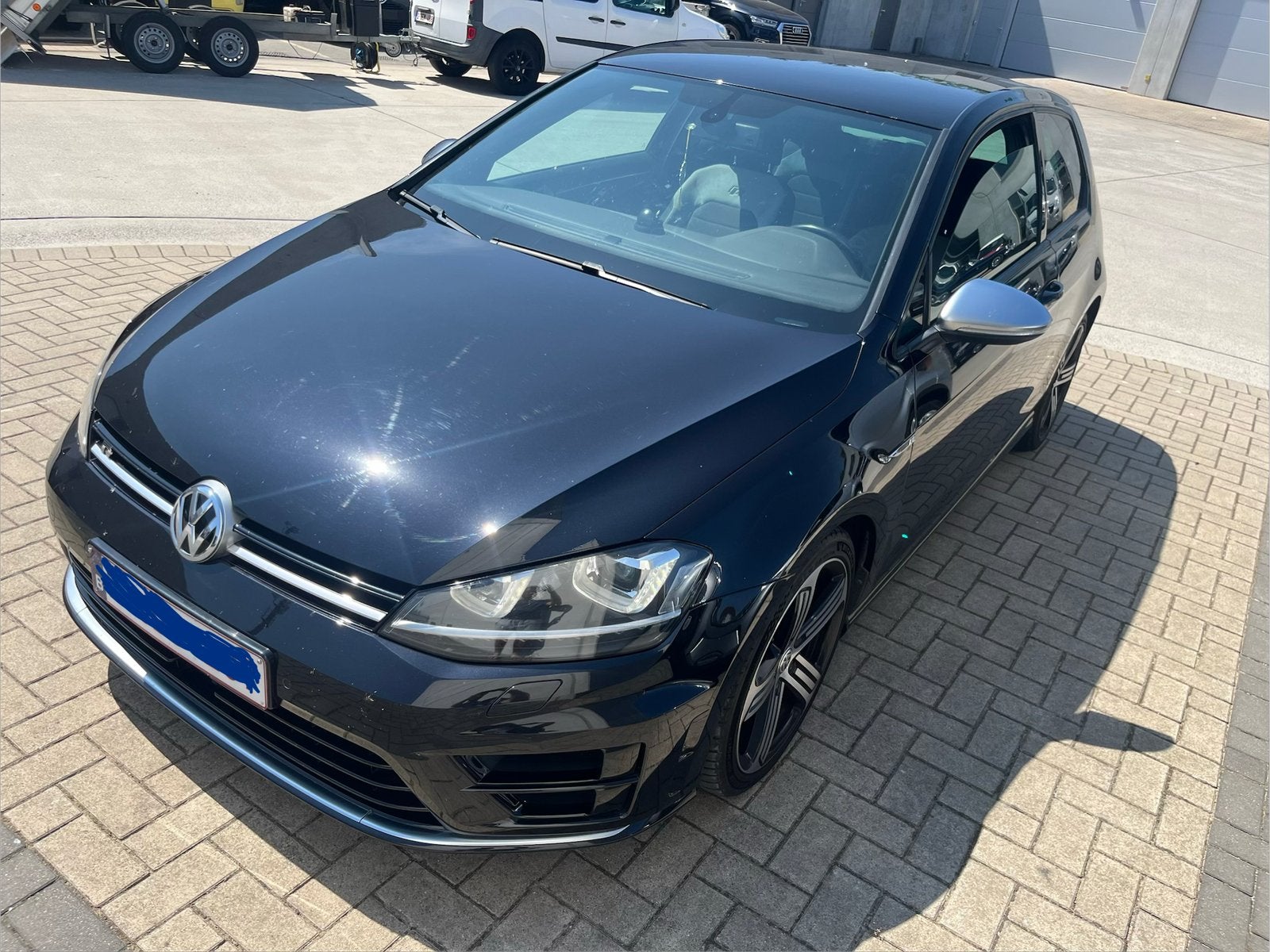 Vw Golf 7 R 300pk, Automaat, Zwart, 1984 cc, Alcantara