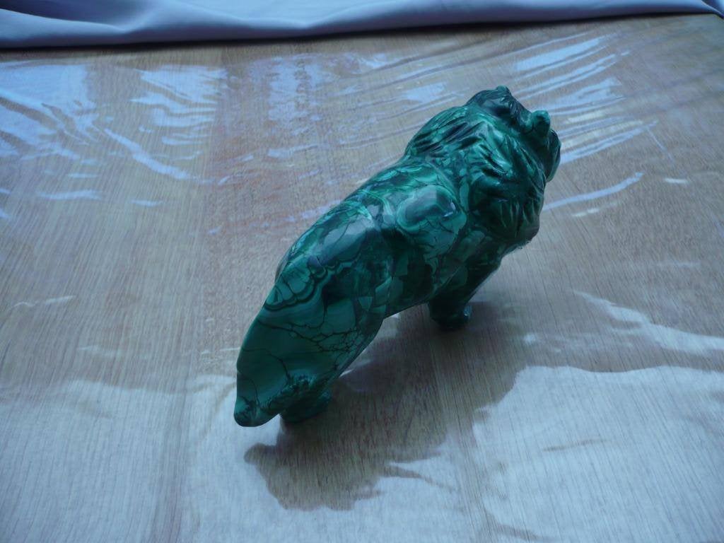 Lion en malachite du Congo, Enlèvement, Minéral