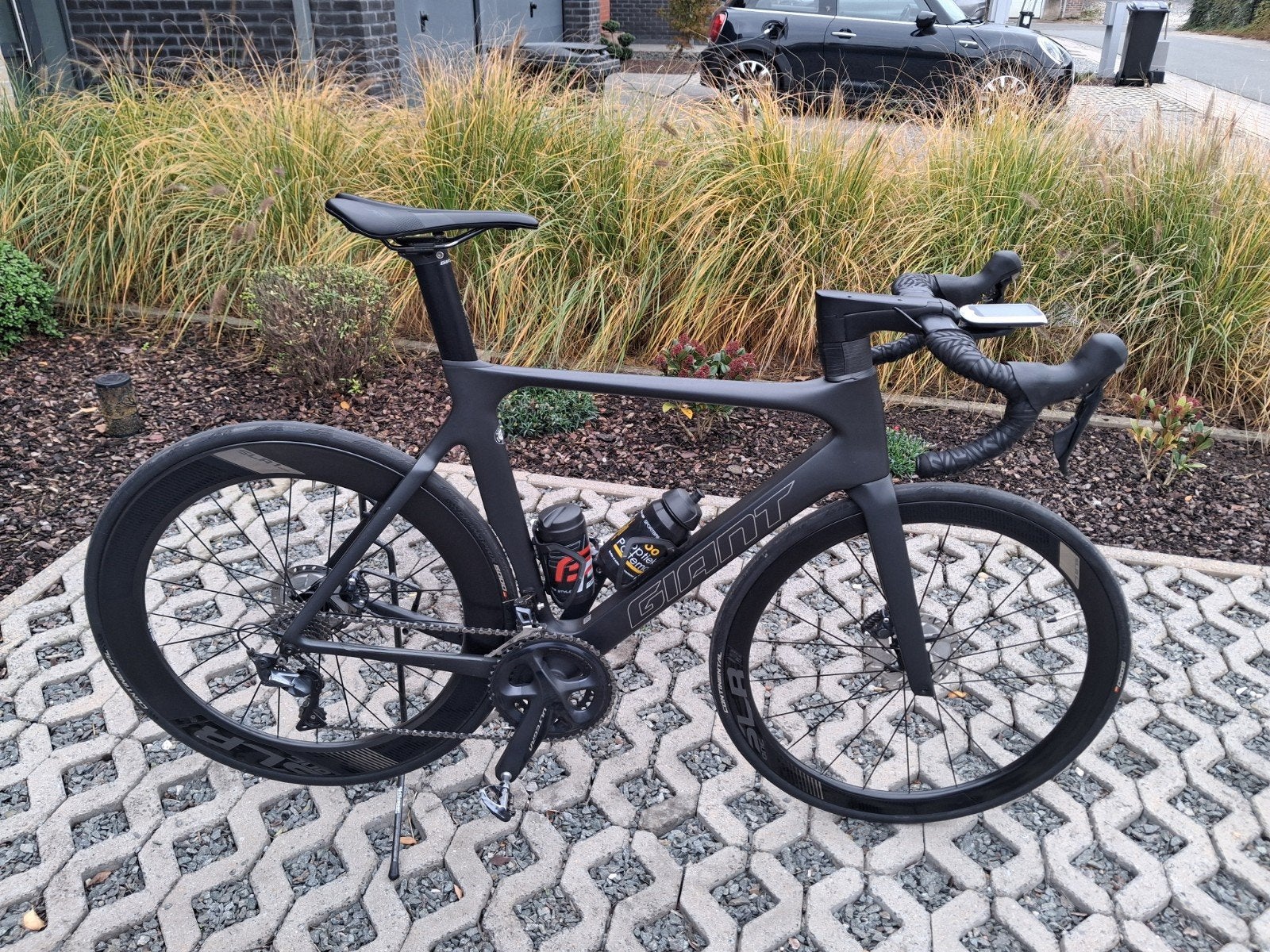 Koersfiets maat 57 zwart merk Giant, 28 inch, Gebruikt, 57 tot 61 cm, Meer dan 20 versnellingen