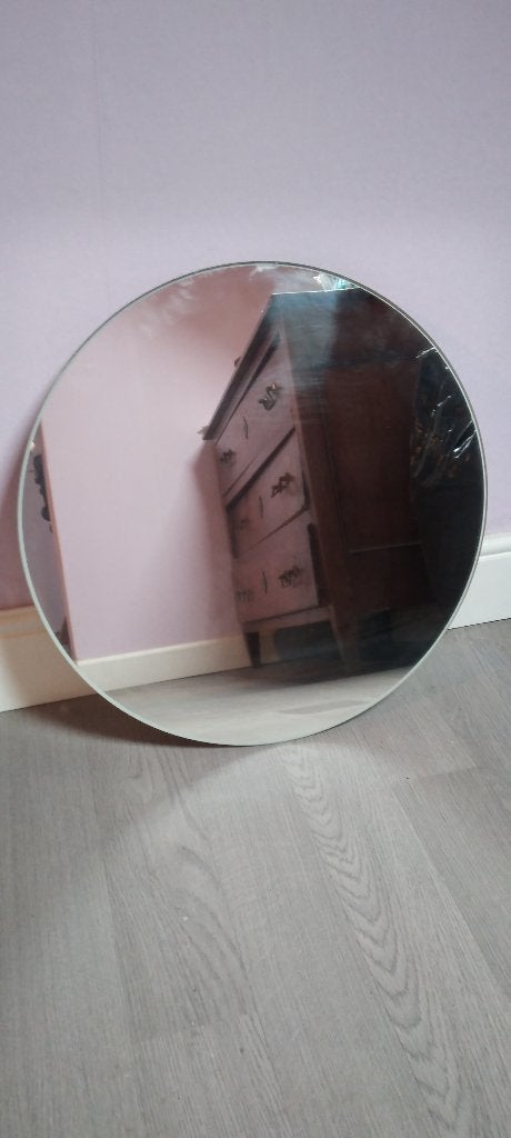 Miroir rond, Maison & Meubles, Enlèvement, Comme neuf, Rond