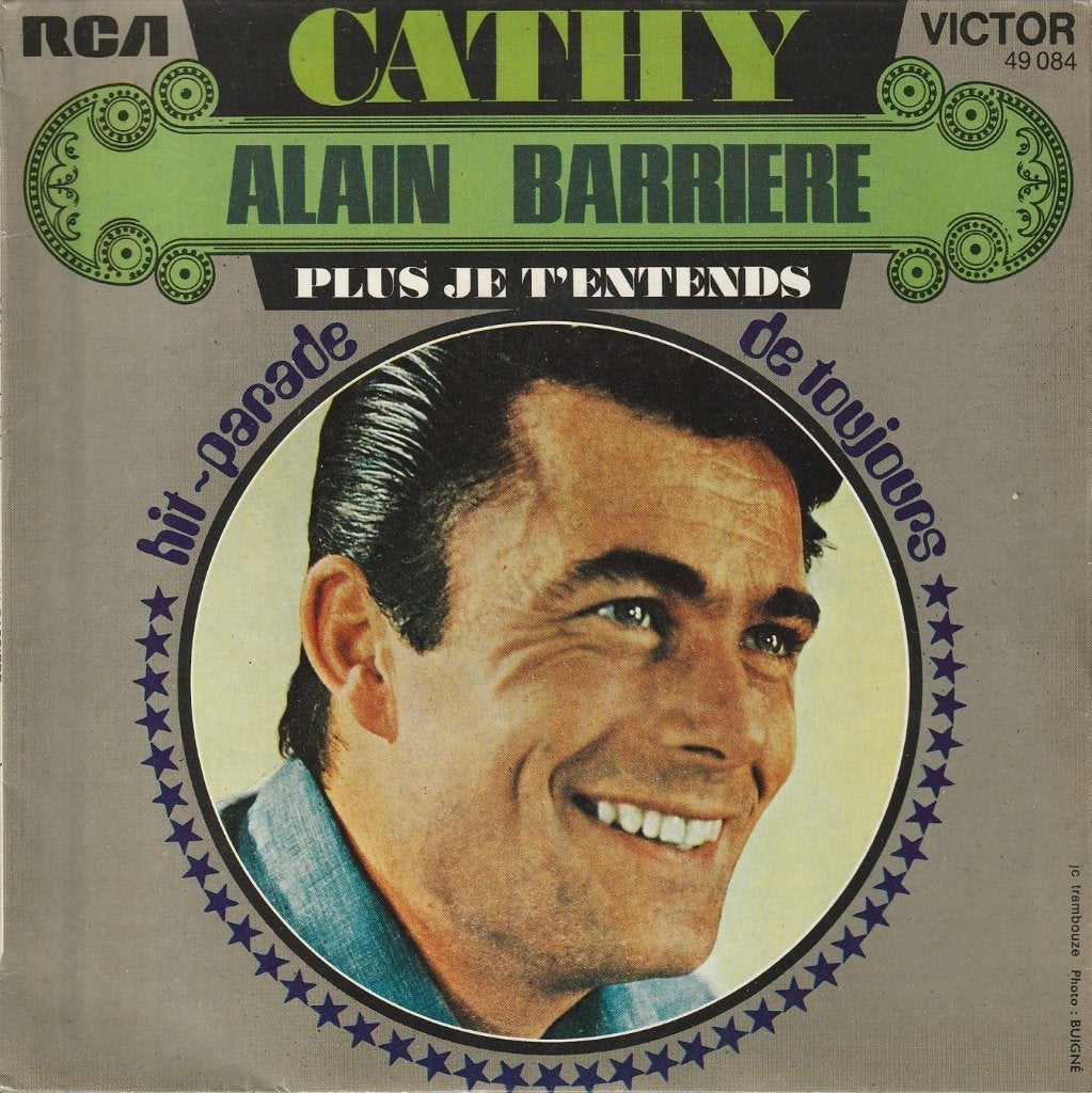 Alain Barrière - Cathy, CD & DVD, Enlèvement ou Envoi, 7 inch, Autres genres, Utilisé
