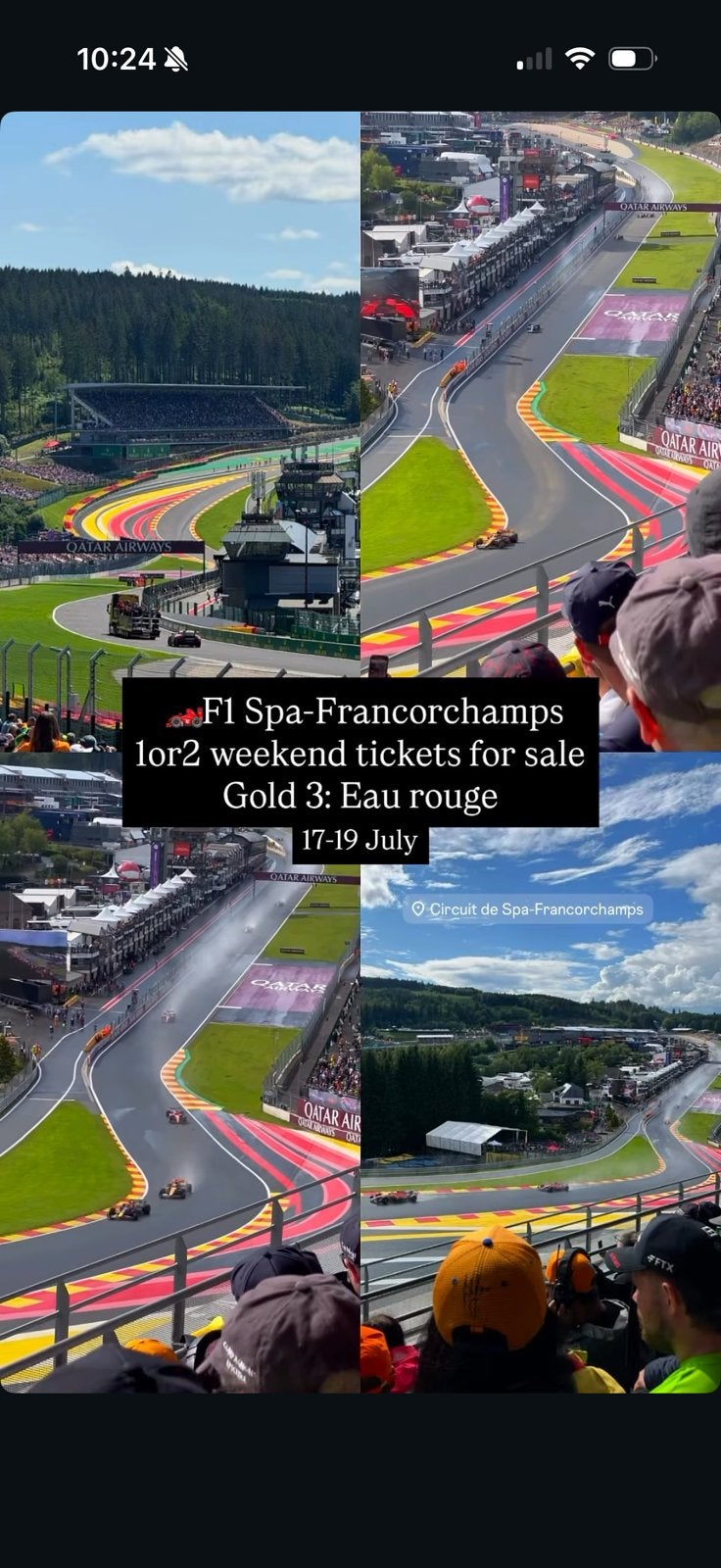 F1 Spa-Francorchamps weekend ticket eau rouge, Tickets en Kaartjes, Eén persoon, Meerdaags