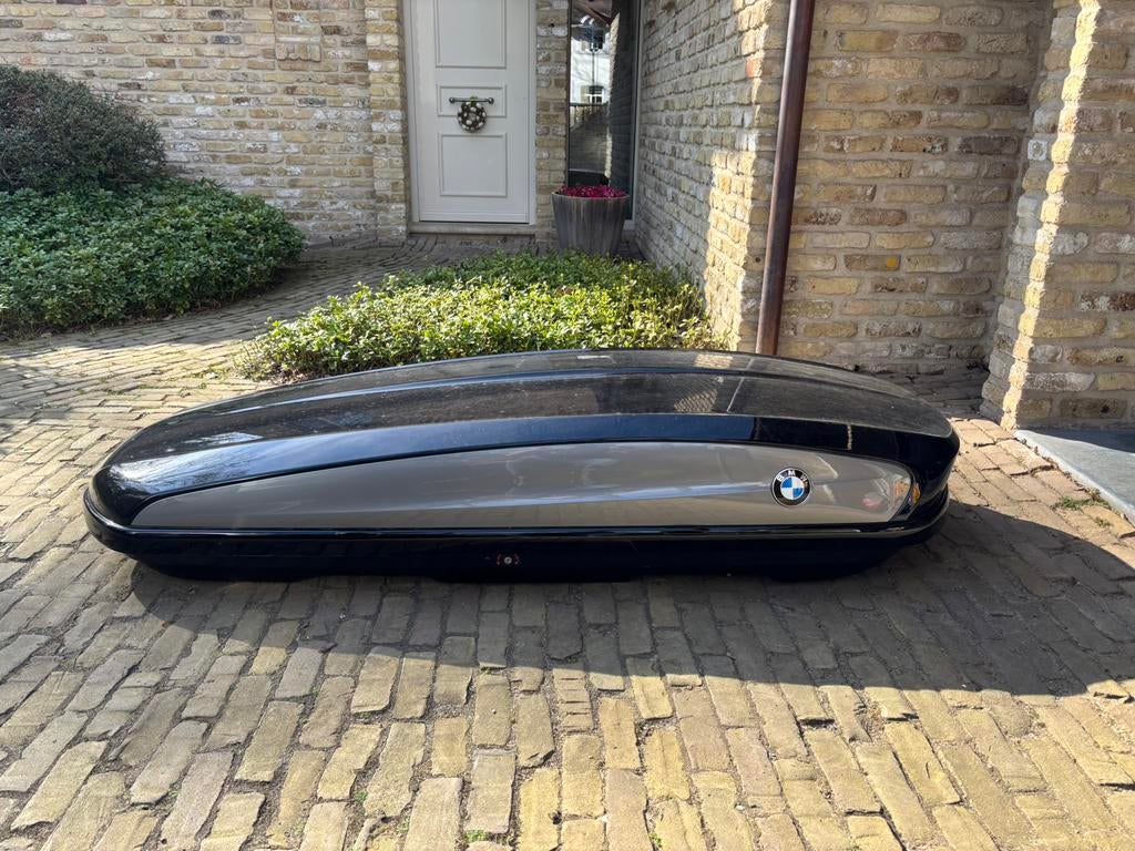 Originele BMW dakkoffer + dakdragers, Auto diversen, Ophalen, Zo goed als nieuw